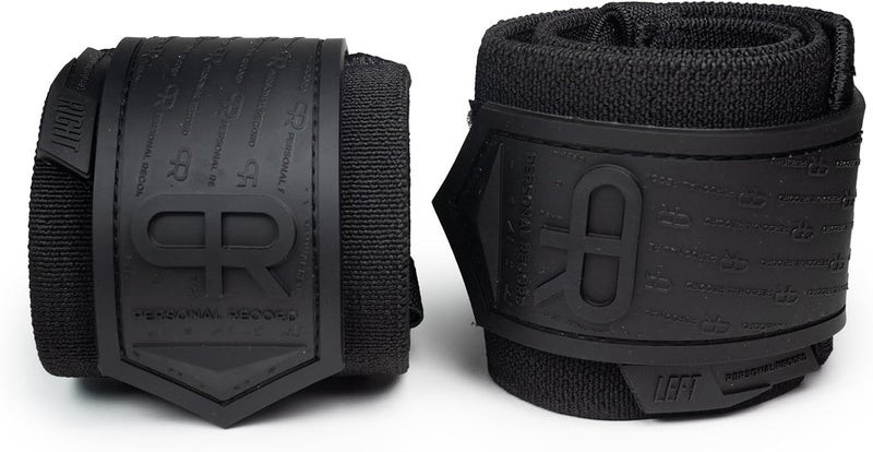PR Personal Record Heavy Duty Premium Wrist Wraps, More Elasticity, Reinforced Stitching, Extra Wide Strap, Strong Thumb Loop, Larry Wheels Weightlifting Wraps - Image 2